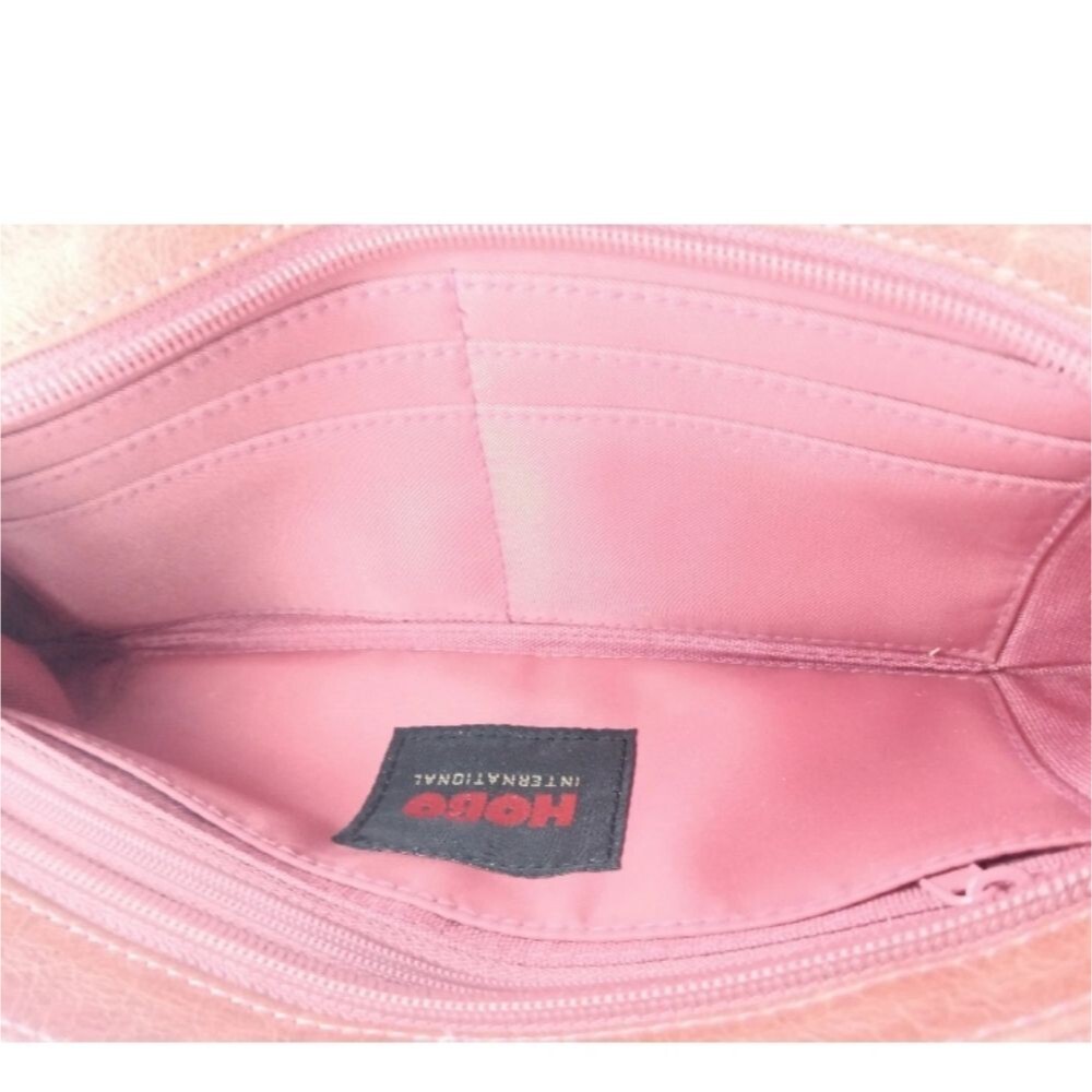 Hobo International Pink Leather Wallet Ruffle Accents Large - Picture 7 of 7